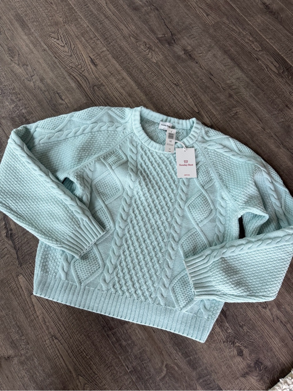 Aritzia Sunday Best Cable Knit Crewneck Sweater